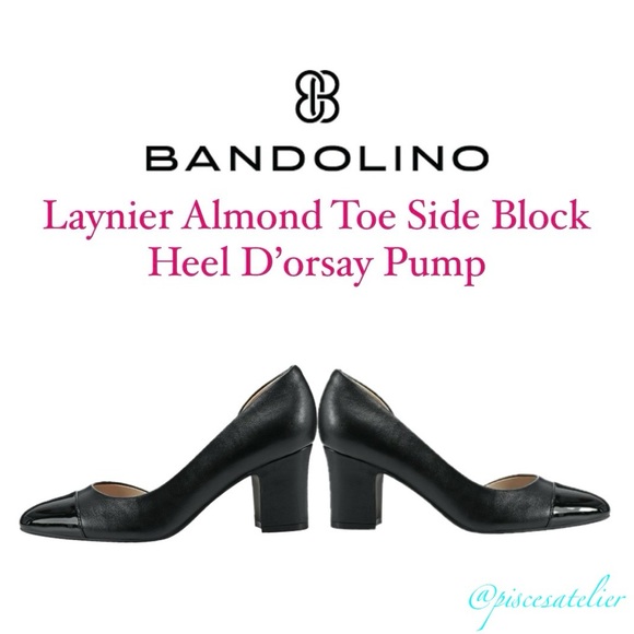 Bandolino Laynier Almond Toe Side Block Heel D’orsay Pump in Black-Multi - Picture 3 of 14